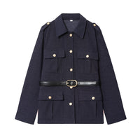 Grace | Belted Jersey Blazer Wide Leg Trouser Co-ord Set