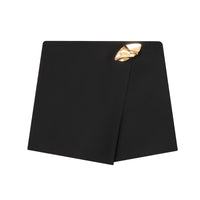 Nell | Snakeskin Print Gold Hardware Mini Skirt