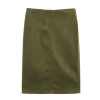 Lyla | Sculpting Brushed Midi Pencil Skirt
