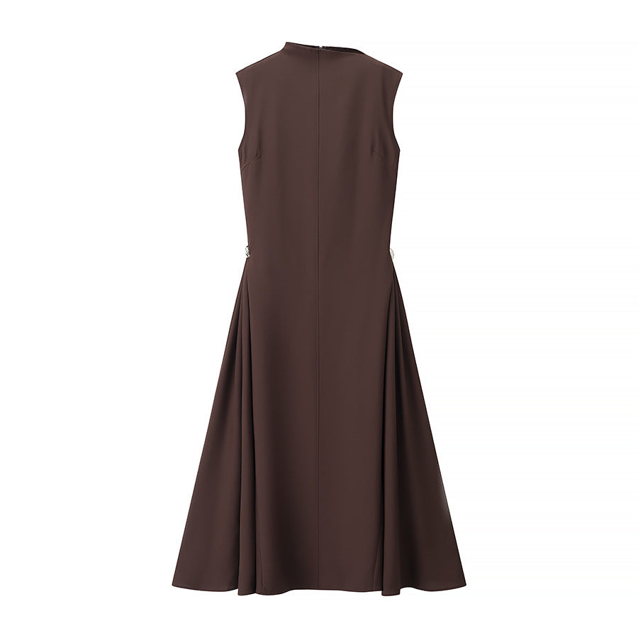 Lilah | High Neck Sleeveless Midi Dress