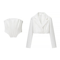 Florence | Corset Cropped Blazer Summer Co-ord Set