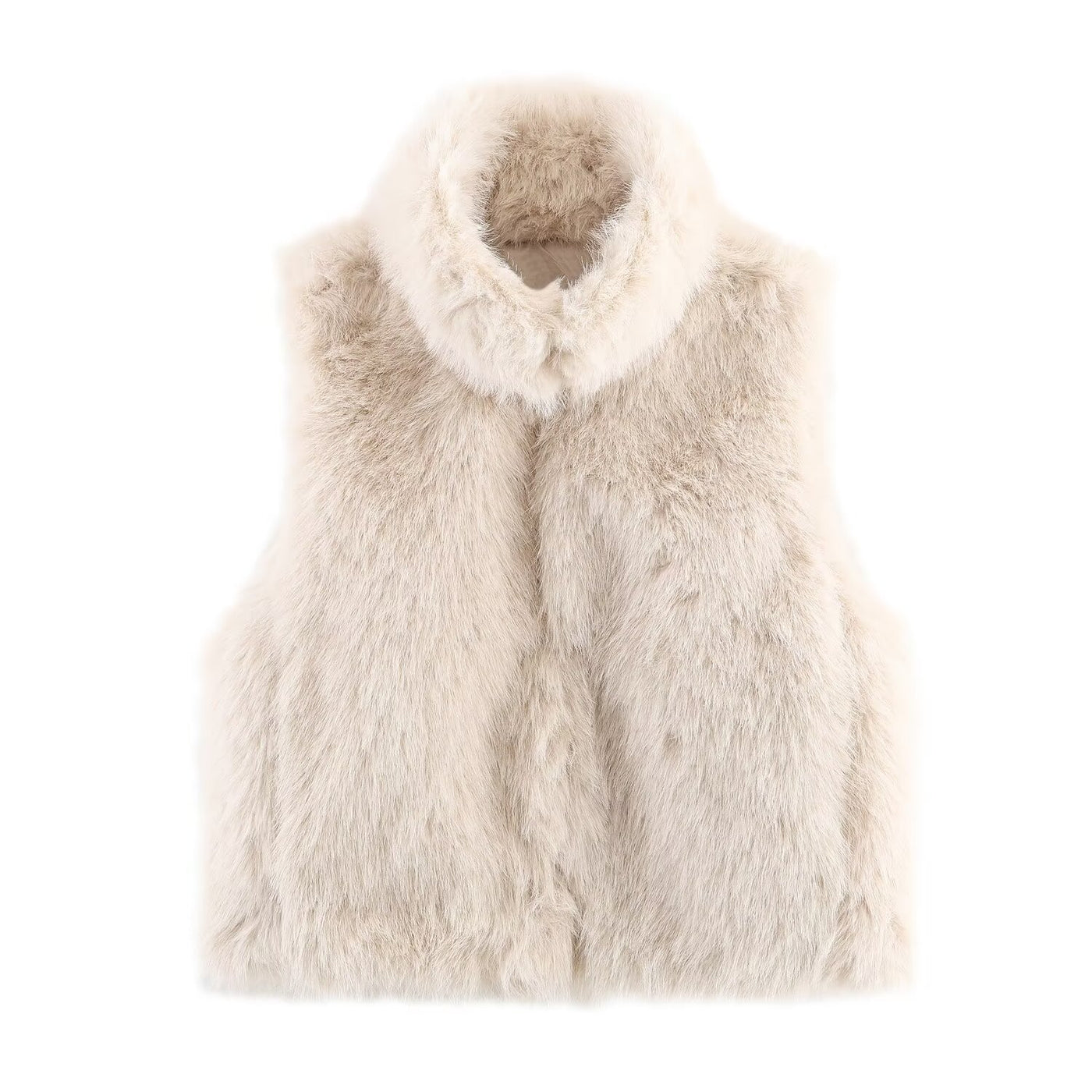 Felicity | Cropped Faux Fur Sleeveless Vest