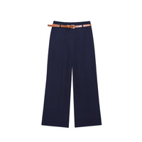 Phoebe | High-Waist Wide-Leg Tailored Trousers with Cuffed Hem