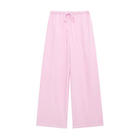 Jemima | Elasticated Drawstring Pocket Wide-Leg Linen Trousers