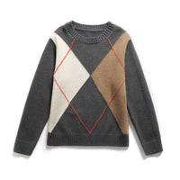 Celeste | Relaxed Argyle Knit Sweater