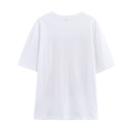 Aria | White Printed T Shirt Graphic