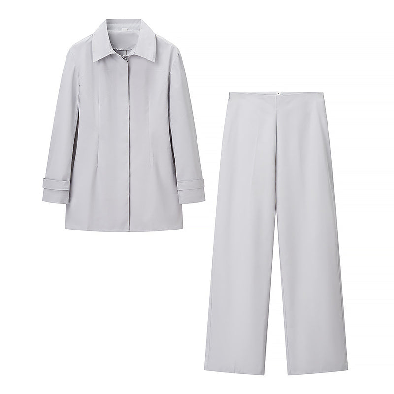 Nina | Grey Wide Leg Co-ord Set