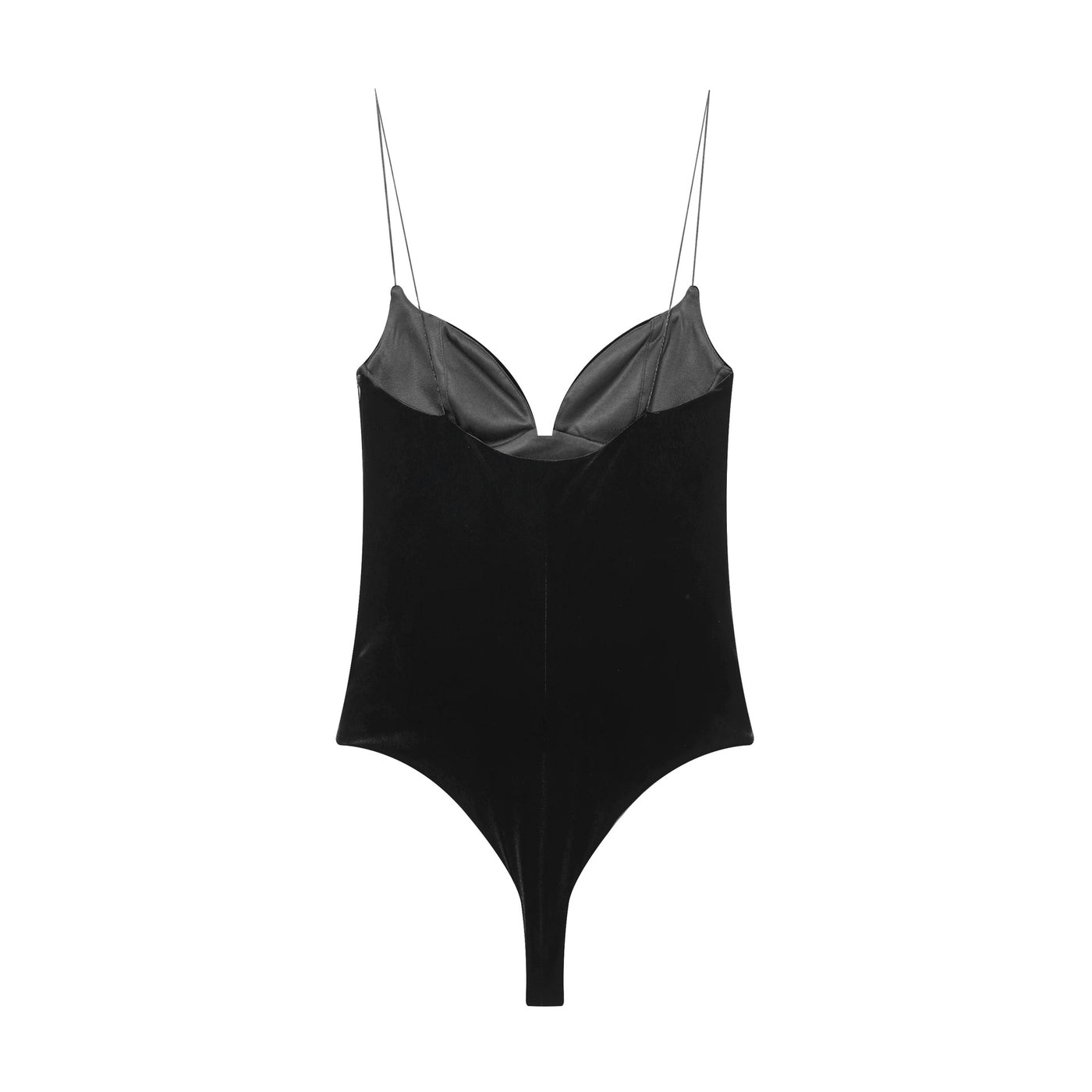 Eva | Velvet-Touch Sweetheart Corset Top in Black & Purple
