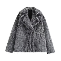 Aurora | Wide Lapel Shaggy Faux Fur Jacket