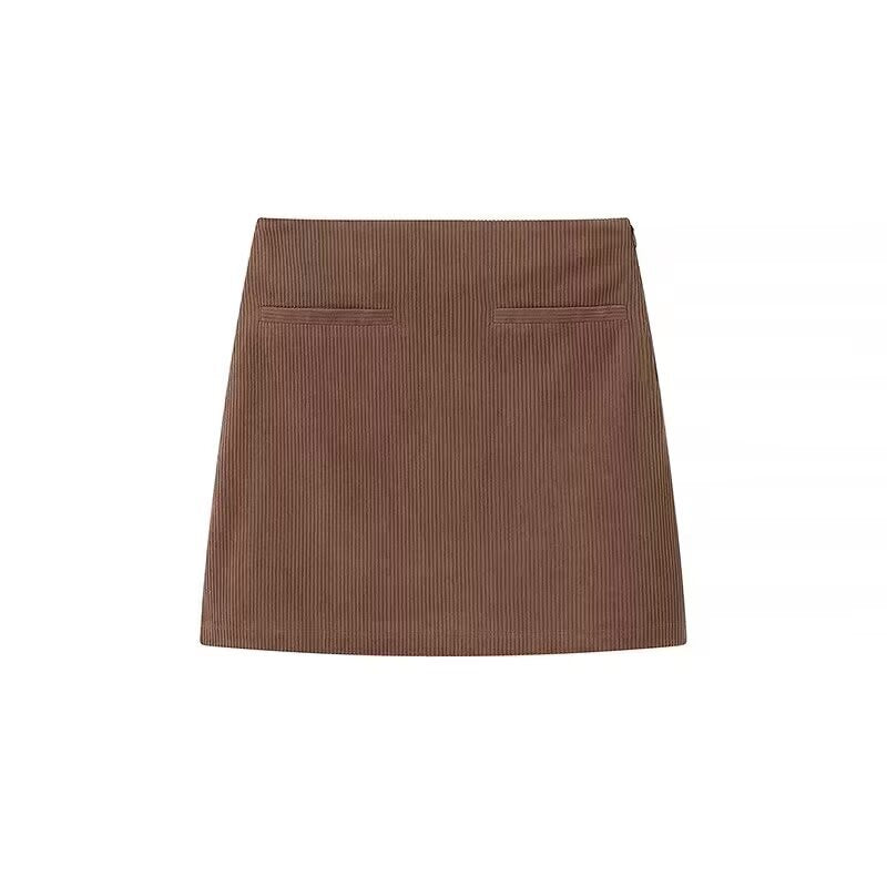 Esme | Corduroy High-Waist Tailored Mini Skirt