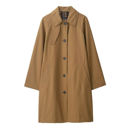 Talia | Smart Casual Longline Coat Camel Buttoned