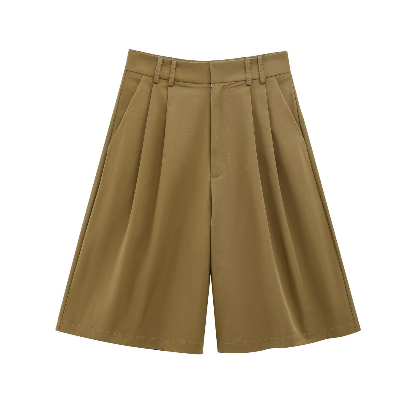 Jessica | High-Waist Front-Pleat Wide-Leg Tailored Shorts