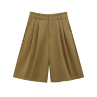 Jessica | High-Waist Front-Pleat Wide-Leg Tailored Shorts