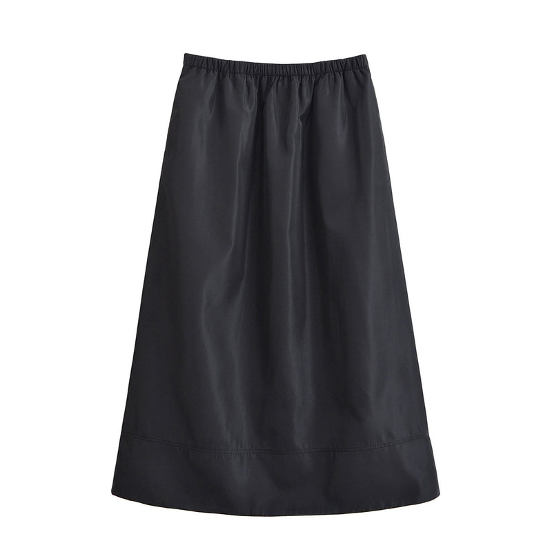 Isla | satin midi skirt