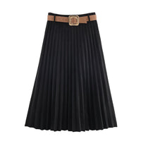 Tessa | Fine Pressed Pleat Midi Skirt