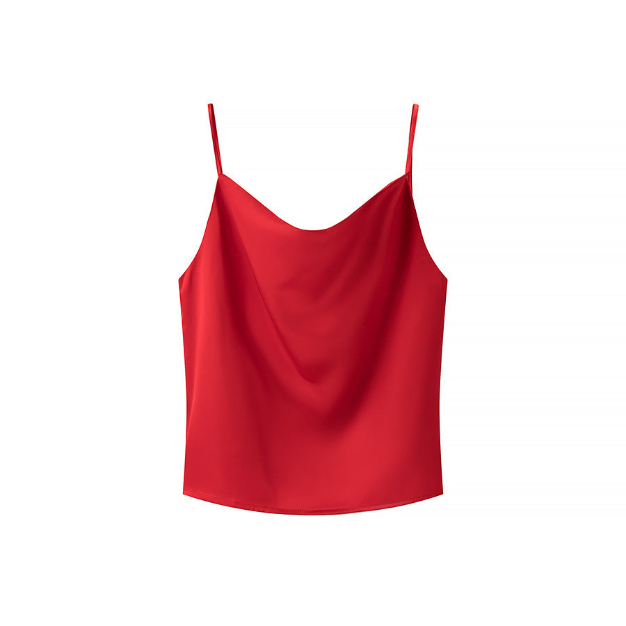 Georgina | Satin Cowl Neck Camisole Top