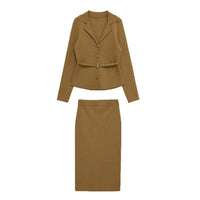 Scarlett | Ribbed Knit Belted Midi Co-ord Set