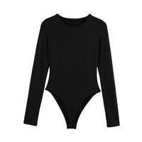 Bridget | Crew Neck Fitted Long Sleeve Jersey Top in White, Purple, Brown and Black