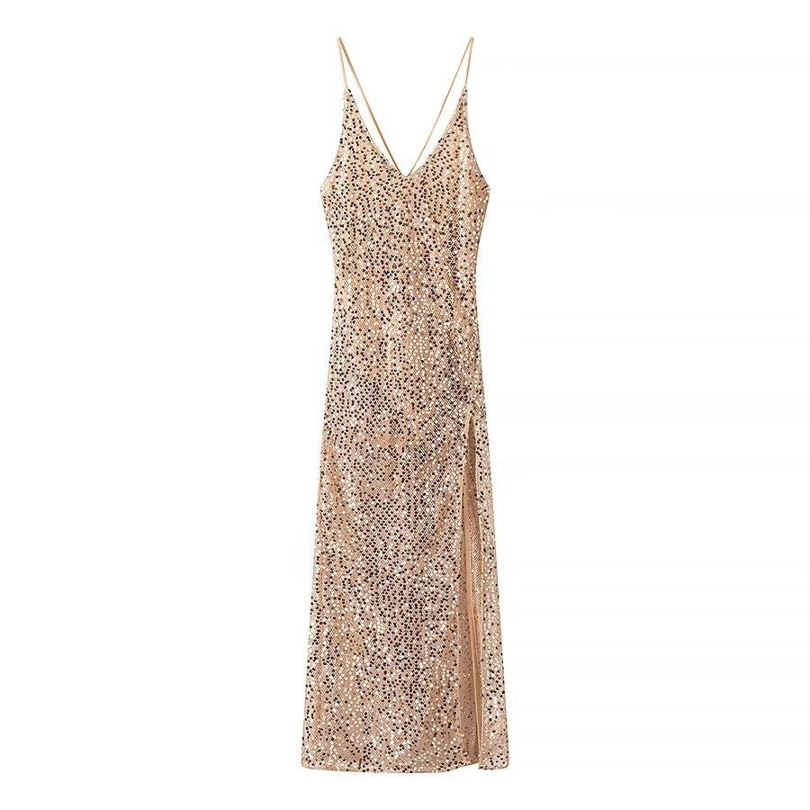 Louisa | Sequin Split Maxi Dress