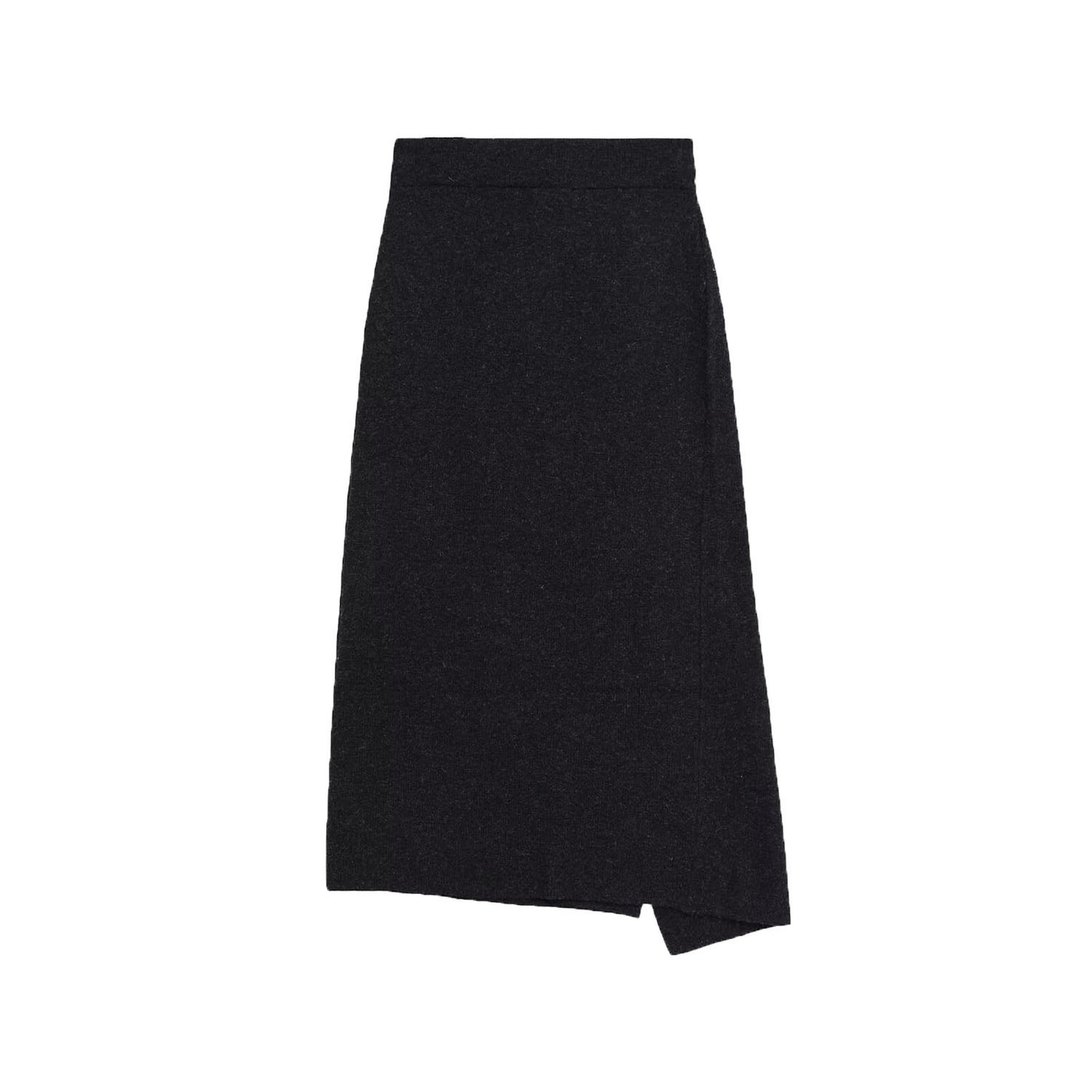 Millie | Jersey Asymmetric Wrap Midi Skirt