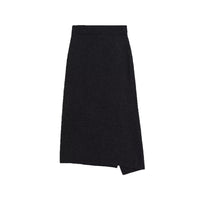 Millie | Jersey Asymmetric Wrap Midi Skirt