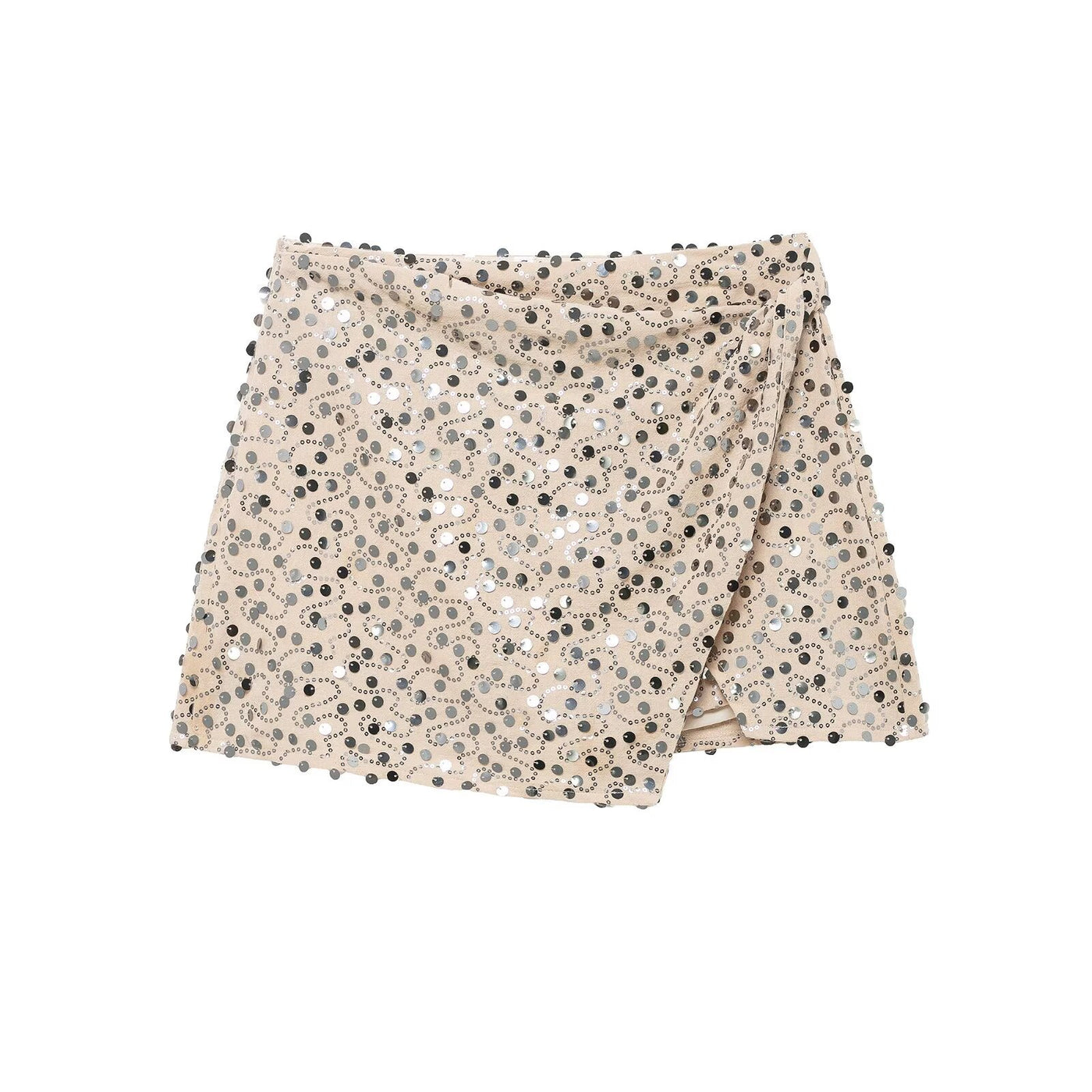 Sara | Sequin Wrap Mini Skirt