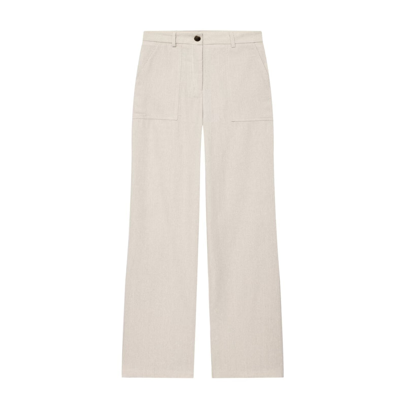 Megan | Linen Cropped Jacket Straight Leg Co-ord Set
