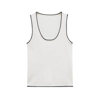 Naomi | Contrast Trim Ribbed Tank Top