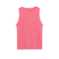 Ottilie | Ribbed Crew Neck Fitted Tank Top