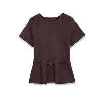 Margot | Belted Peplum Top