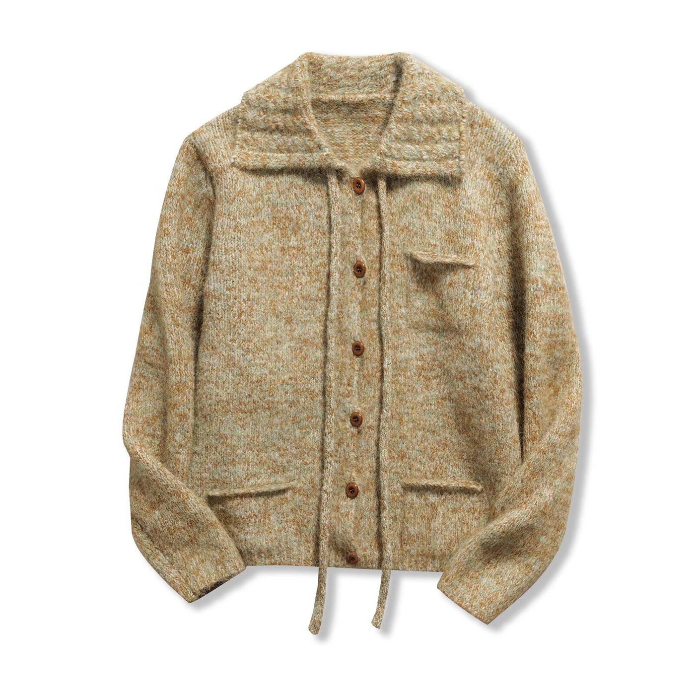 Clementine | Relaxed Cropped Marl Knit Cardigan