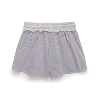 Stella | Striped Relaxed Drawstring Linen Shorts