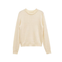 Esme | Crew Neck Ribbed Long Sleeve Relaxed Cropped Knit Top