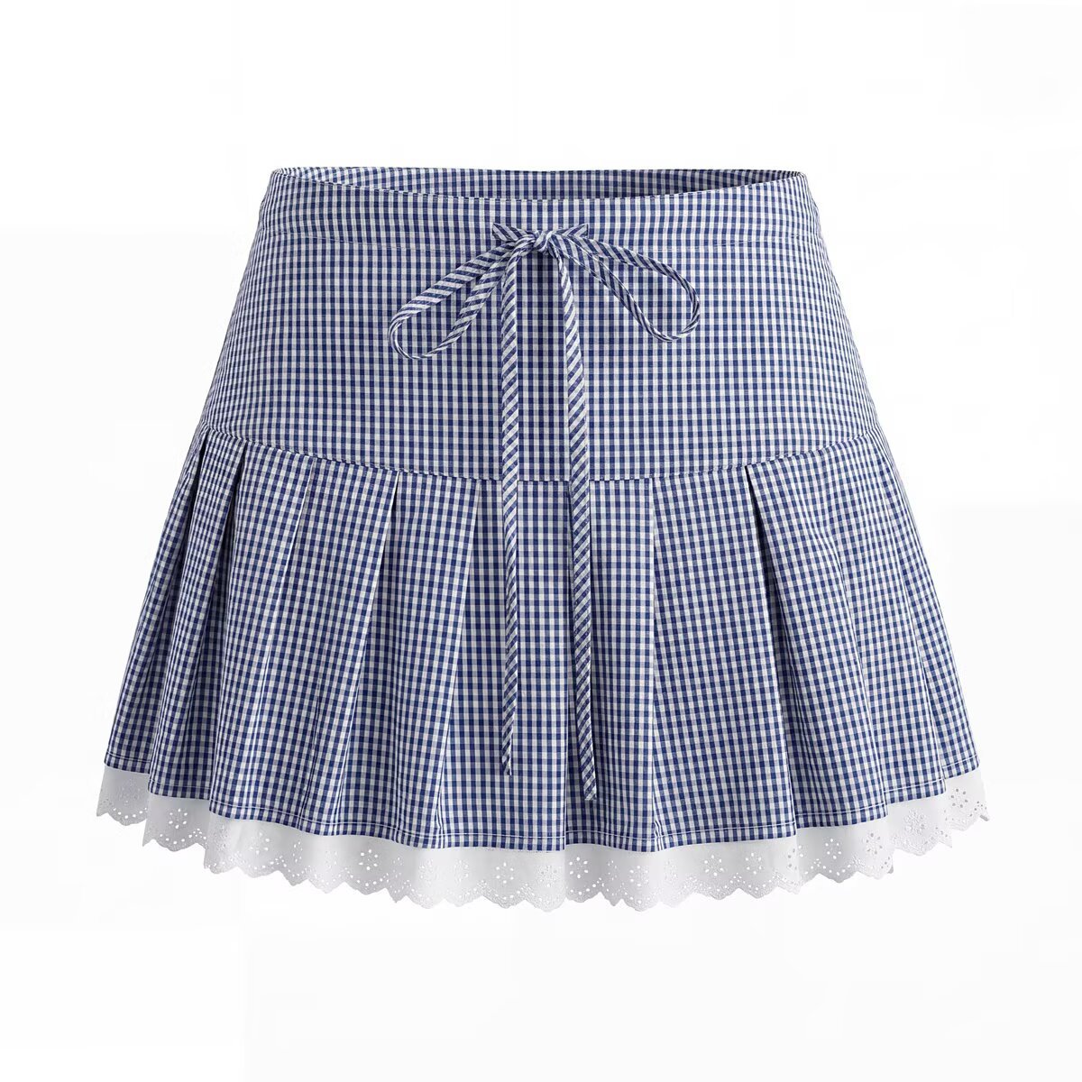 Nina | Gingham Fitted Mini Skirt Co-ord Set