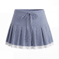 Nina | Gingham Fitted Mini Skirt Co-ord Set