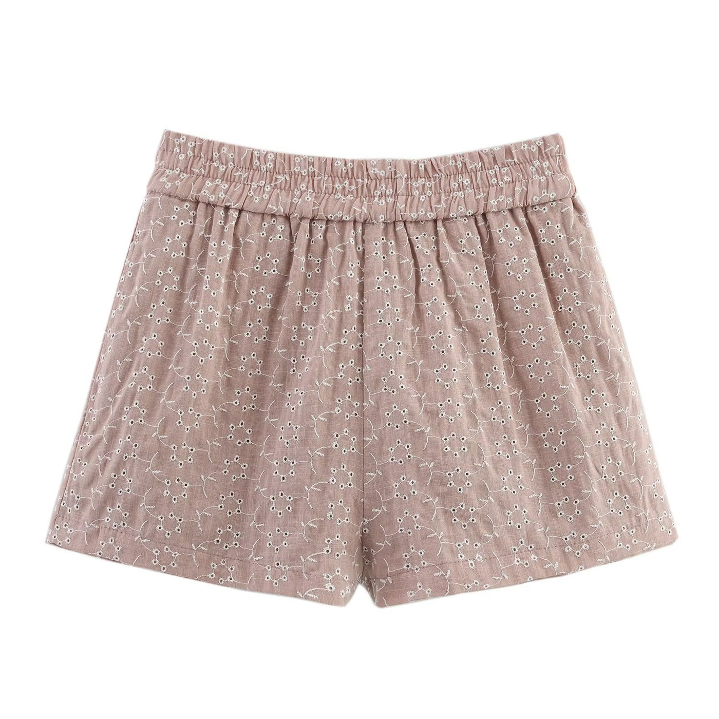 Bonnie | Paperbag Waist Eyelet Cotton Shorts