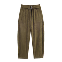 Ava | Faux Suede Wide Leg Relaxed Pants Co-ord Set
