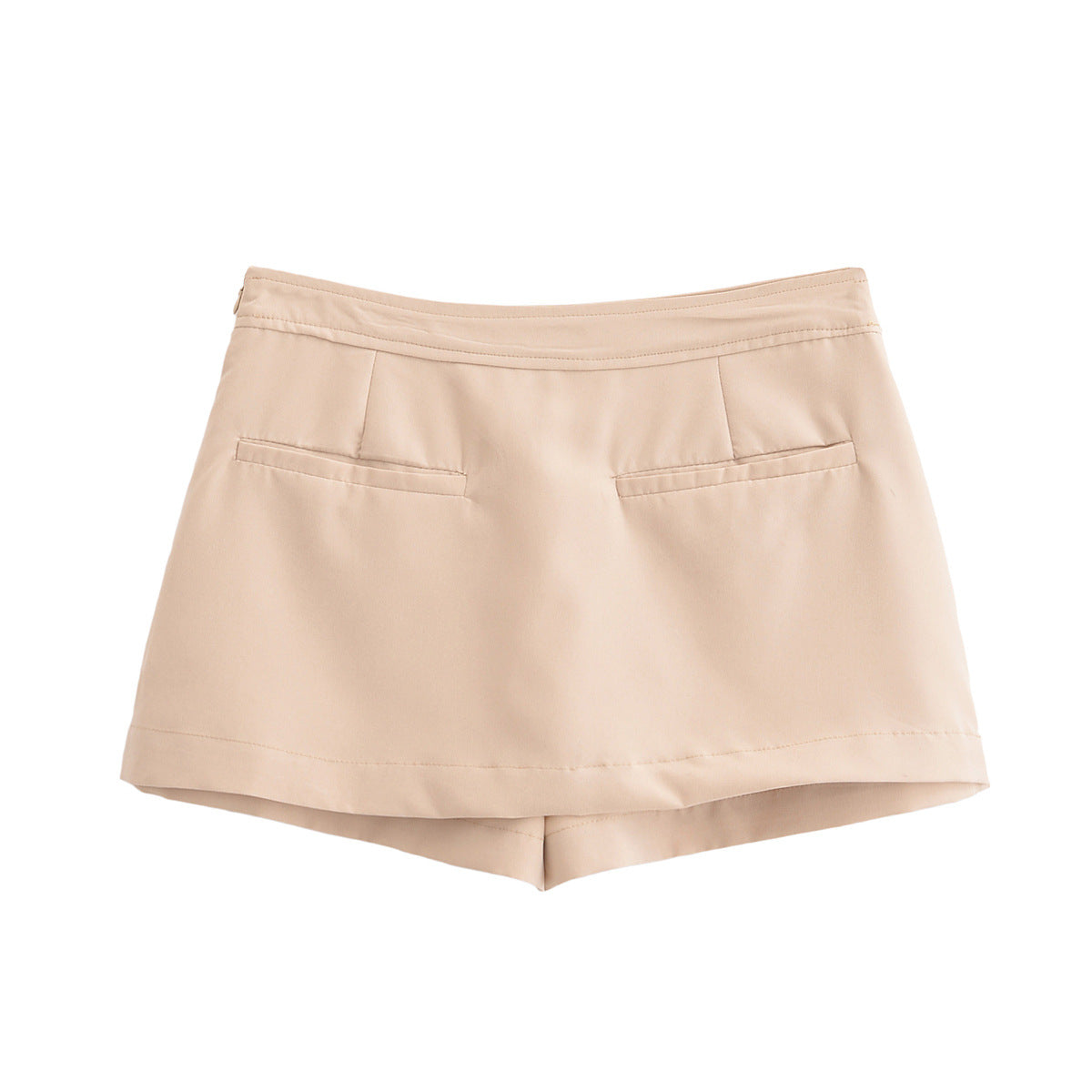 Alice | Asymmetric Wrap-Front Button-Detail A-Line Skort