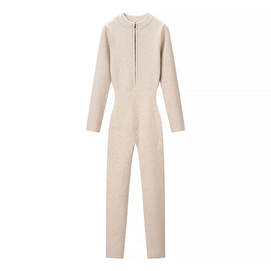 Romy | Casual Knitted Jumpsuit Black Long Sleeve