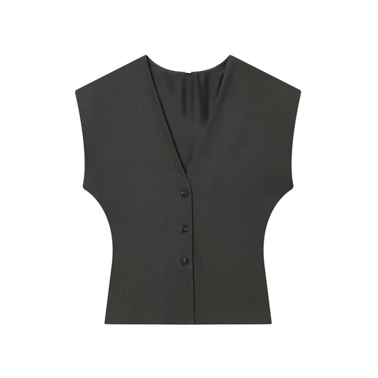 Olivia | Green Waistcoat Wide Leg Co-ord