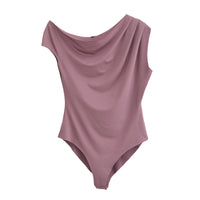 Stella | Off-Shoulder Draped Top in Pink, Blue & Black