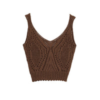 Eden | Chevron Crochet V-Neck Crop Top