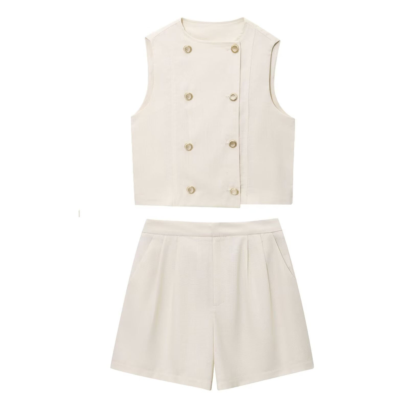 Daisy | Linen Double Breasted Waistcoat Co-ord Set