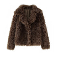 Bethany | Cropped Faux Fur Teddy Jacket