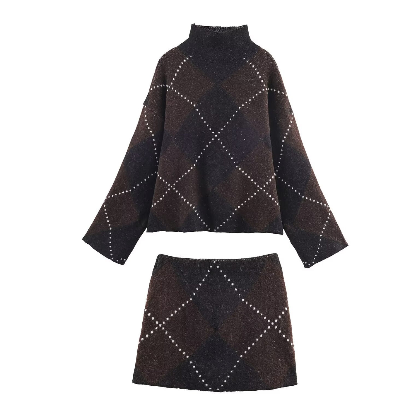 Penelope | Textured Knit Top Mini Skirt Co-ord Set