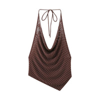 Primrose | Polka Dot Cowl Neck Halter Top