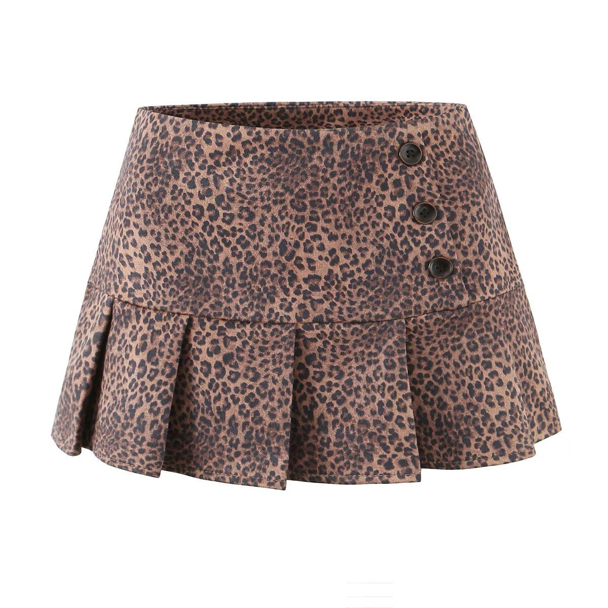 Sophie | Leopard Print Pleated Mini Skirt
