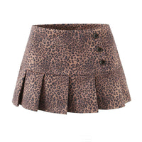 Sophie | Leopard Print Pleated Mini Skirt