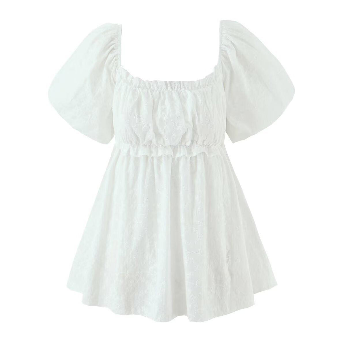 Sadie | Cotton Smocked Puff Sleeve Mini Dress