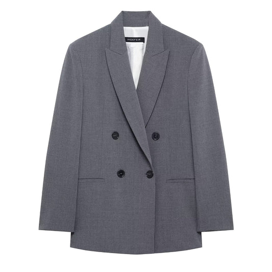 Maren | Smart Casual Double Breasted Blazer Grey